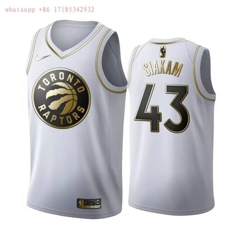 Toronto Raptors Pascal Siakam #43 NBA New Arrival Golden White Jersey