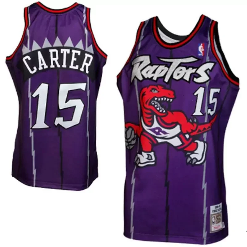 Toronto Raptors Vince Carter #15 NBA Throwback Indigo Jersey - Image 3