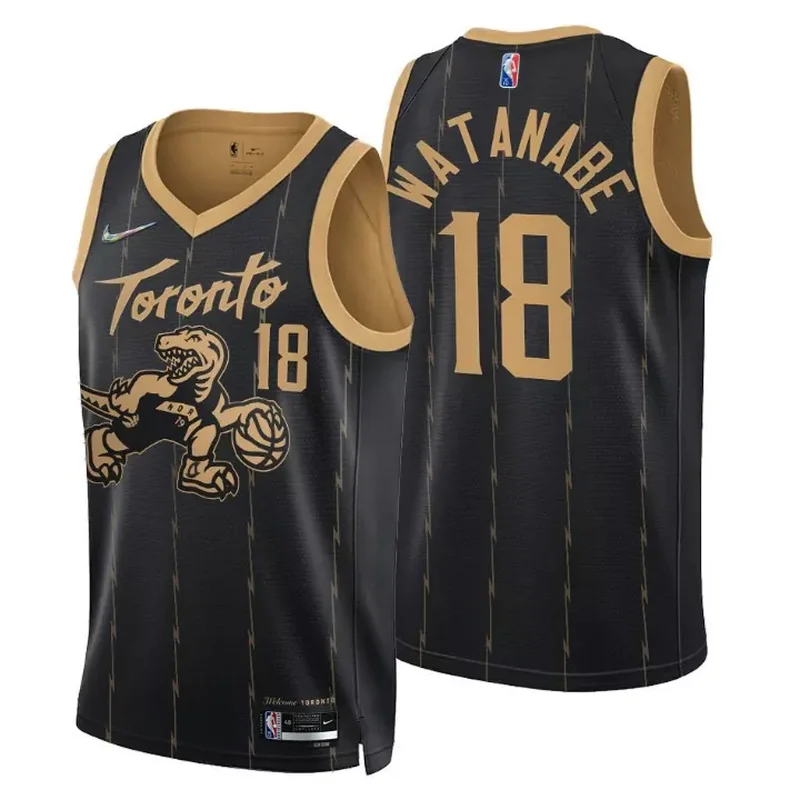 Toronto Raptors Malachi Flynn 22 NBA Basketball Team City Black Jersey Raptors Fans - Image 5