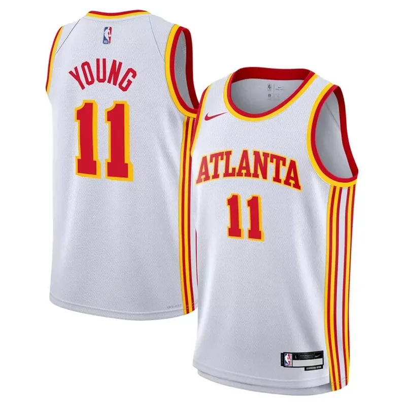 Atlanta Hawks Fast Break Custom Jersey Association Edition White - Image 2
