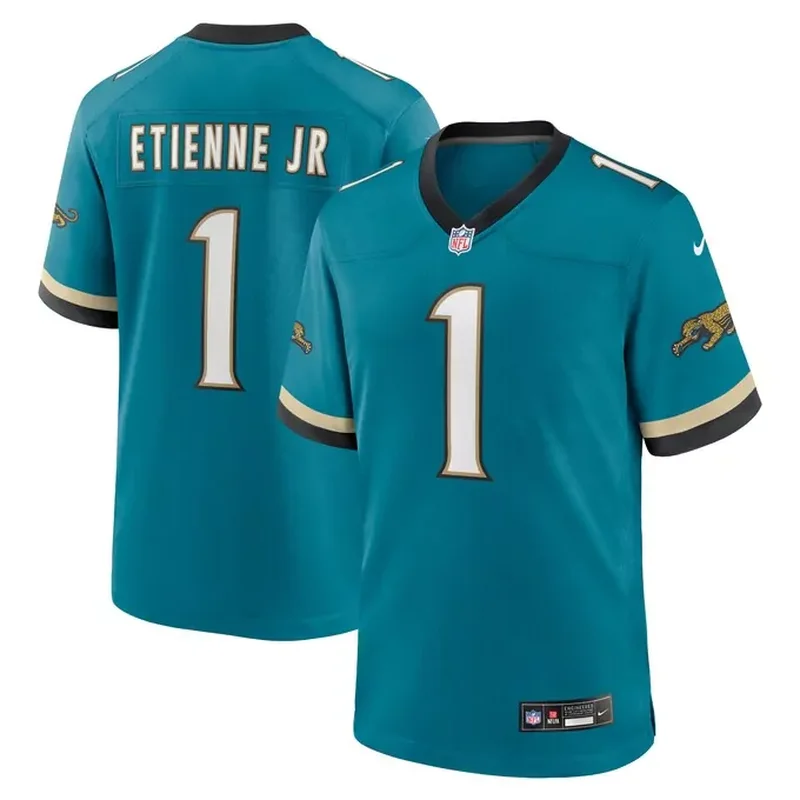 Travis Etienne Jr Jacksonville Jaguars Prowler Throwback Player Game Jersey Teal