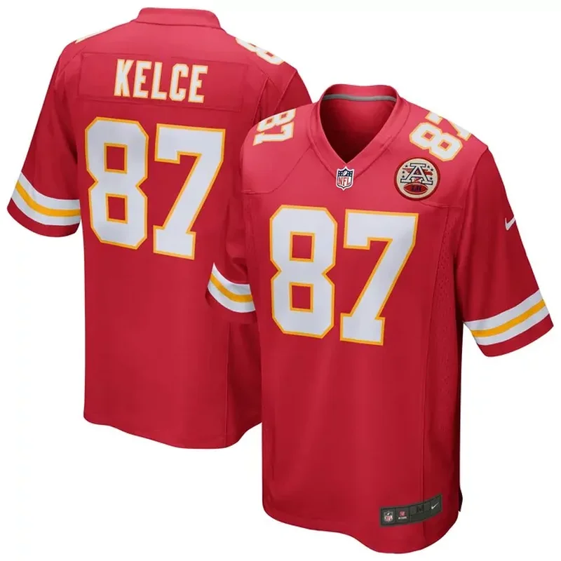 Travis Kelce Kansas City Chiefs Super Bowl LVIII Game Jersey Red - Image 5