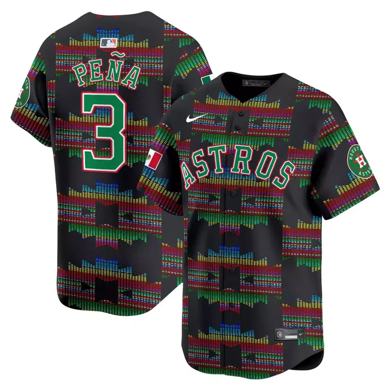 Travis Scott Astros Mexico Serape Style Vapor Premier Jersey Printed - Image 2