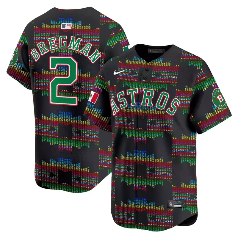 Travis Scott Astros Mexico Serape Style Vapor Premier Jersey Printed - Image 3
