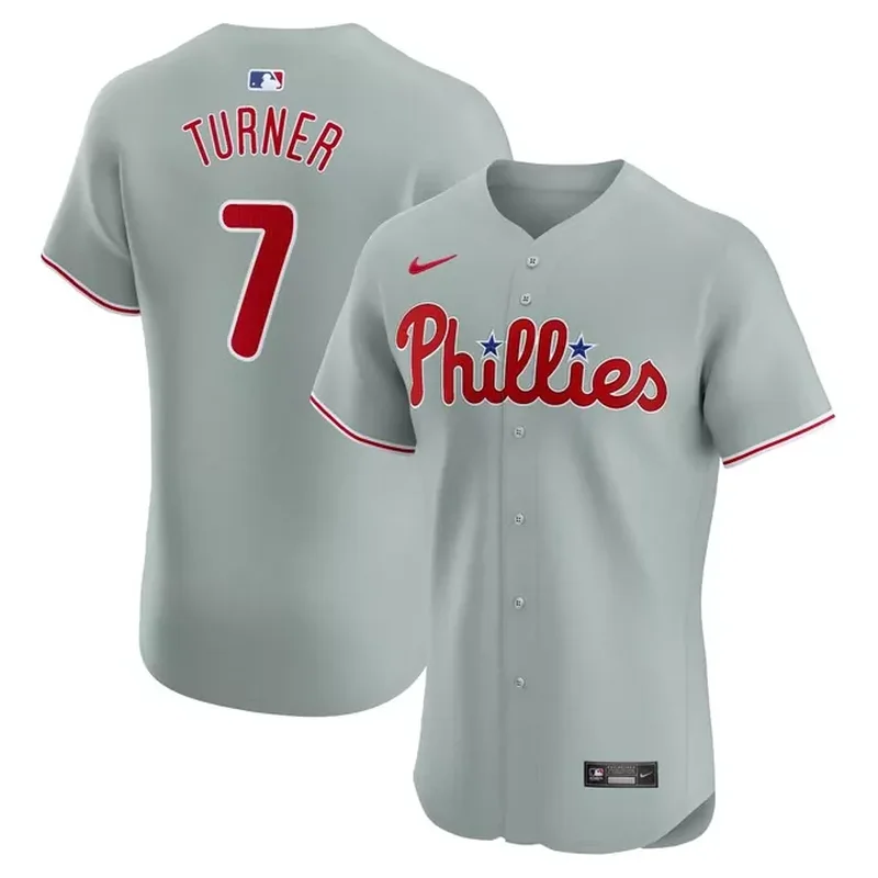Trea Turner Philadelphia Phillies Road Elite Player Jersey Gray