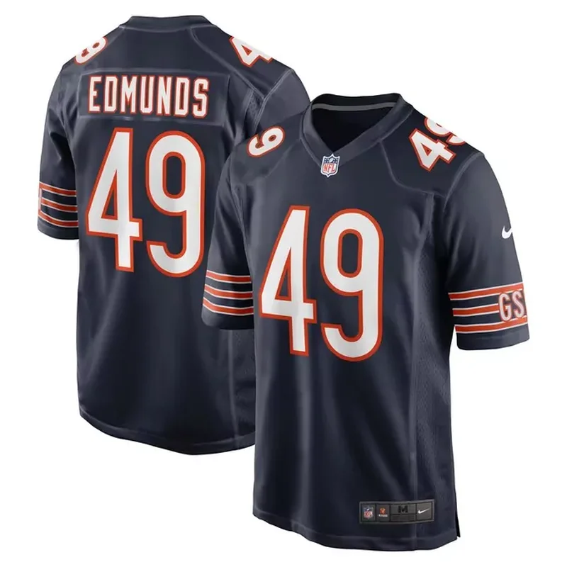Jim McMahon Chicago Bears 1985 Retired Player Jersey Navy - Image 2