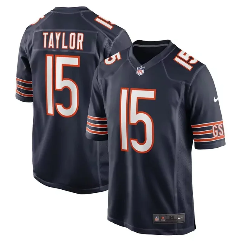 Trent Taylor Chicago Bears Team Game Jersey Navy
