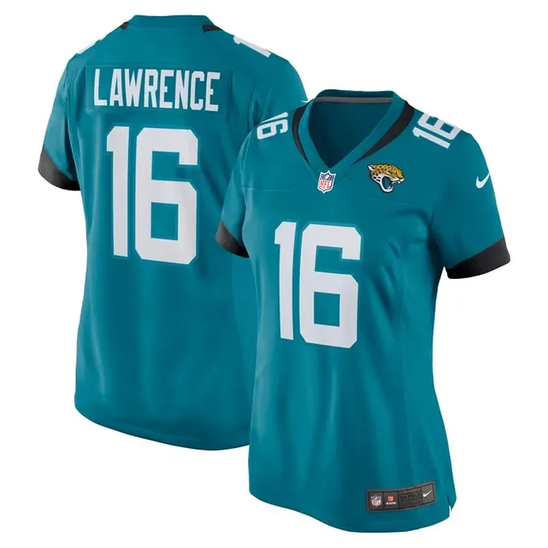 Trevor Lawrence Jacksonville Jaguars Womens Prowler Throwback Game Jersey Teal - Image 5