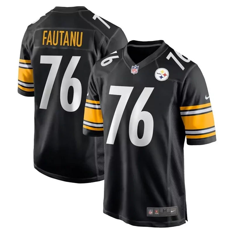 Terry Bradshaw Pittsburgh Steelers Throwback Retired Player Jersey Black - Image 5