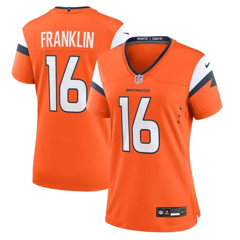 Lucas Krull Denver Broncos Team Game Jersey Orange - Image 3