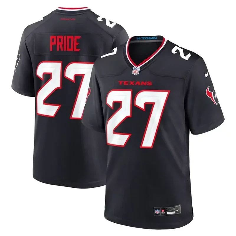 Troy Pride Houston Texans Team Game Jersey Navy