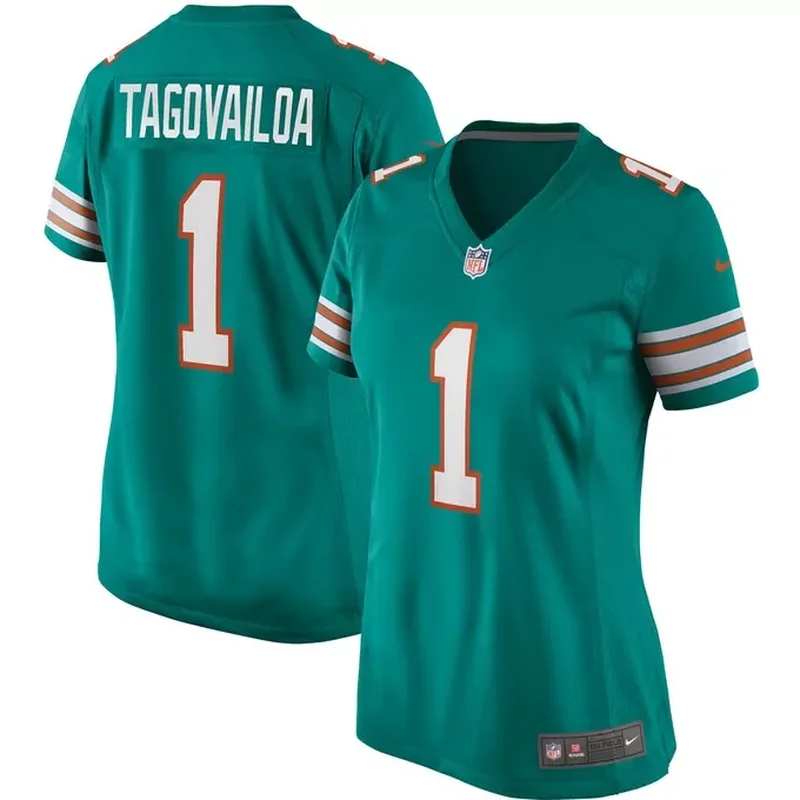 Tua Tagovailoa Miami Dolphins Womens Alternate Game Jersey Aqua