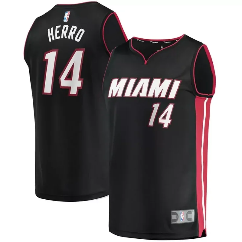 Tyler Herro Miami Heat Fast Break Jersey Black Icon Edition