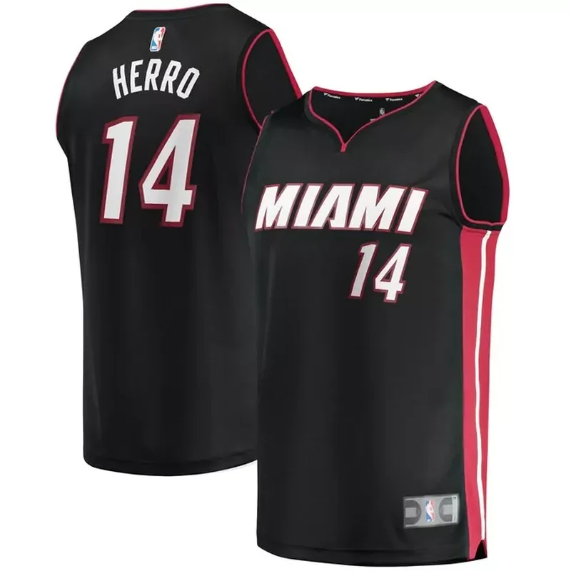 Tyler Herro Miami Heat Fast Break Jersey Icon Edition Black