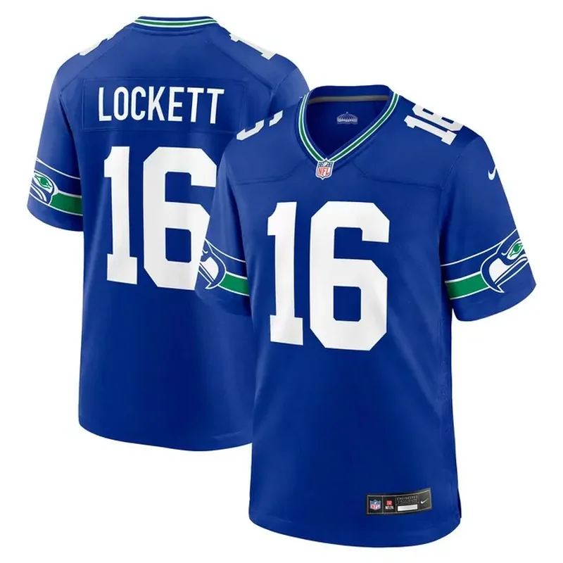 Tyler Lockett Seattle Seahawks Throwback Player Game Jersey Royal