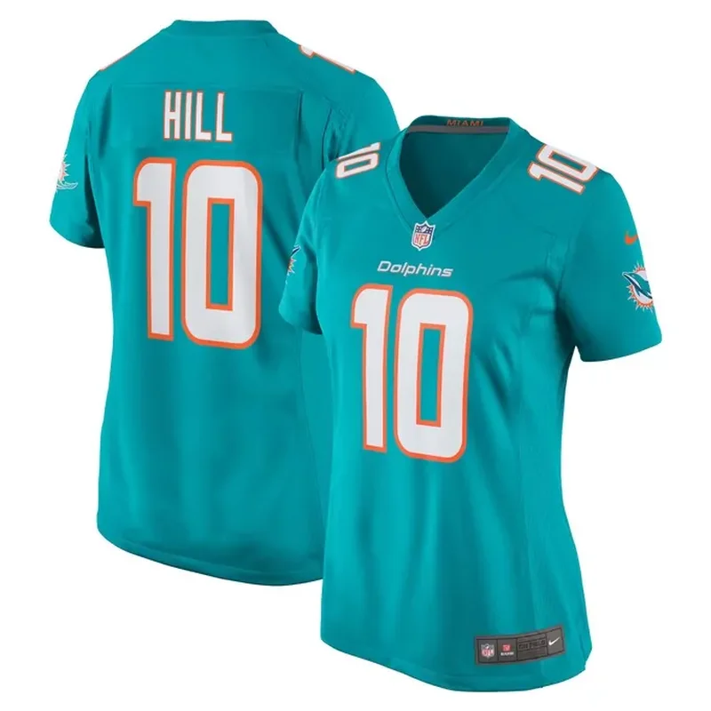 Miami Dolphins Womens Custom Game Jersey Aqua - Image 5