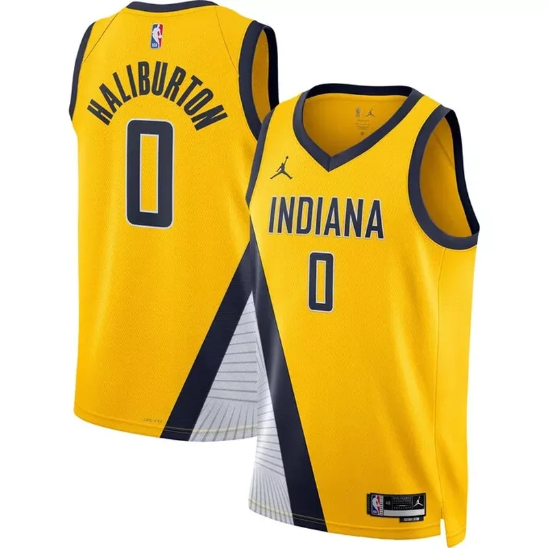 Tyrese Haliburton Indiana Pacers Jordan Brand Unisex Jersey Statement Edition Gold