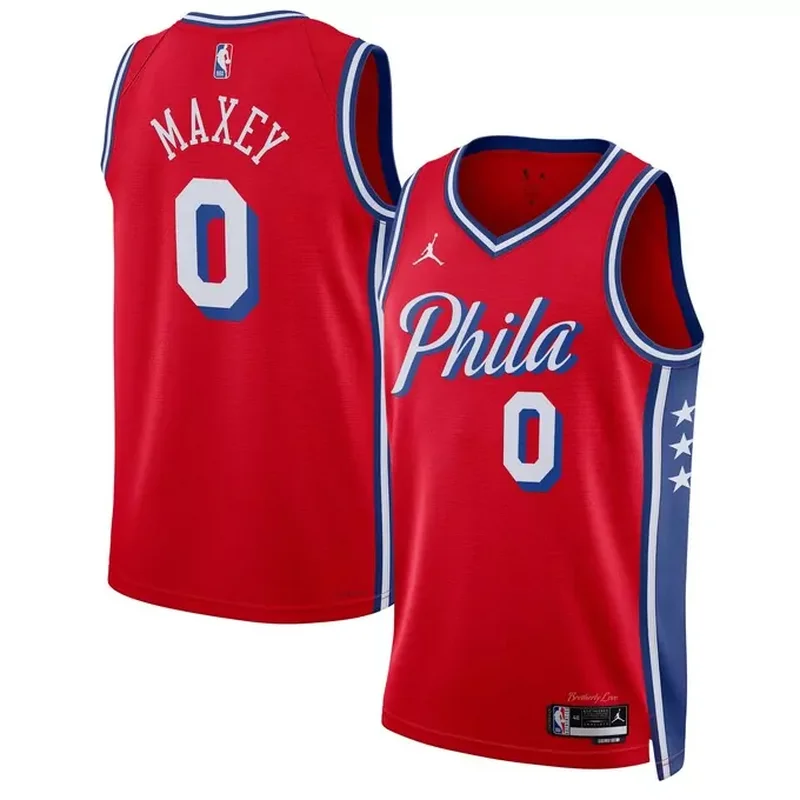 Tyrese Maxey Philadelphia 76ers Jordan Brand Unisex Jersey Statement Edition Red