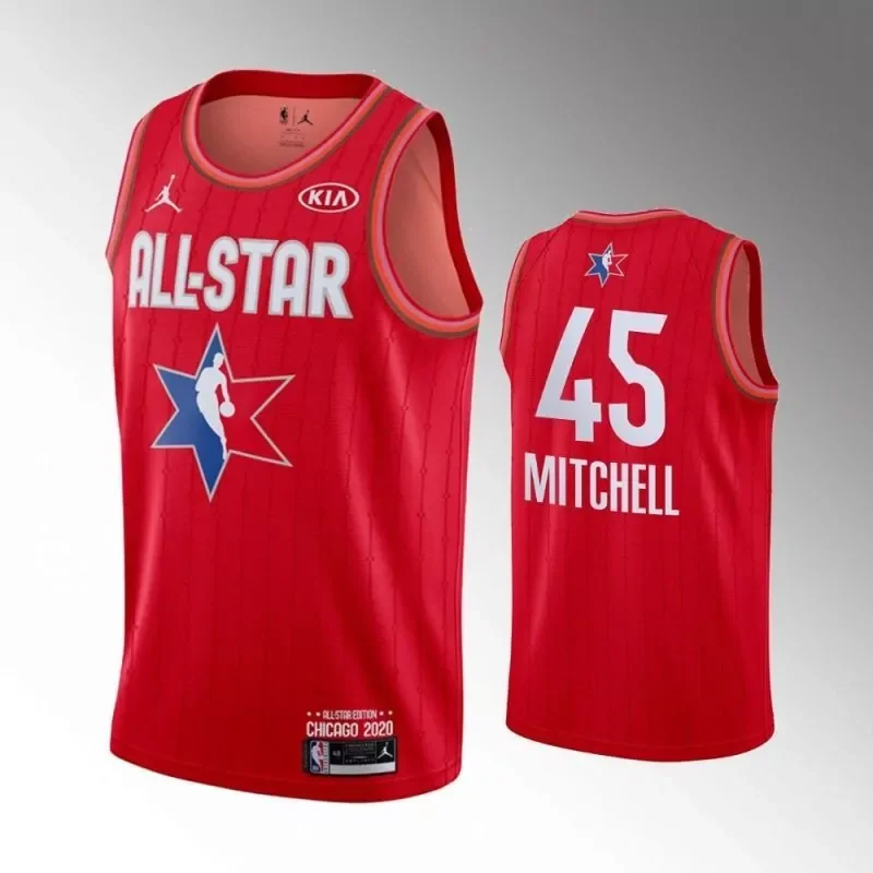 Utah Jazz Donovan Mitchell #45 NBA 2020 New Arrival Red Jersey