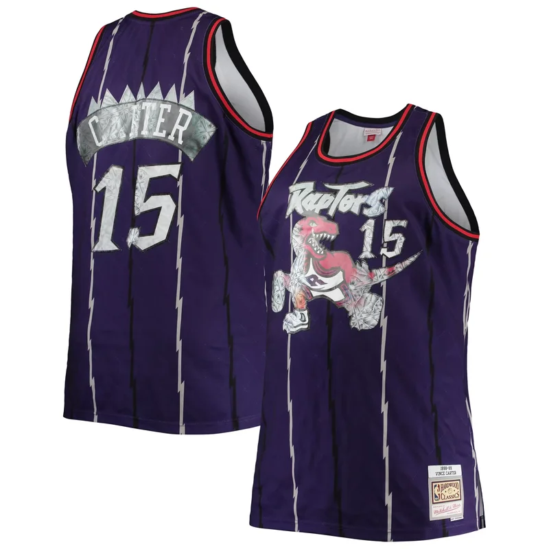 Vince Carter Toronto Raptors Big & Tall 1998-99 NBA 75th Anniversary Diamond Jersey - Purple