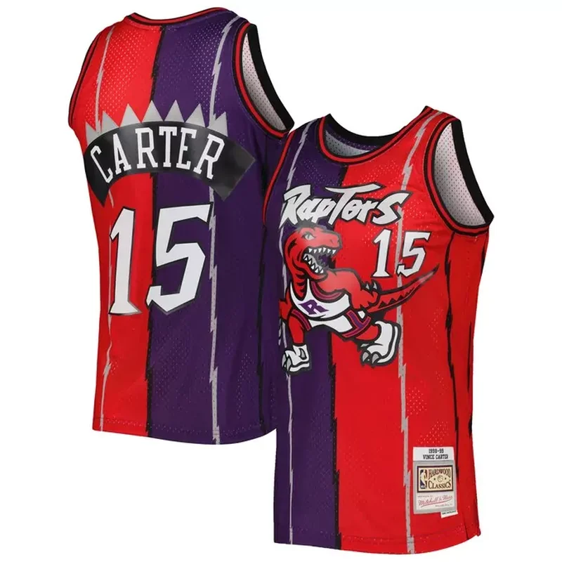 Vince Carter Toronto Raptors Classics 1998/99 Split Jersey Purple/Red