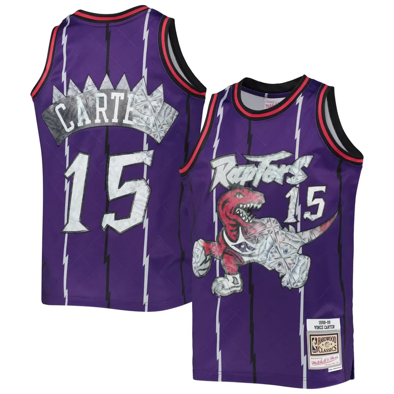 Vince Carter Toronto Raptors Hardwood Classics 75th Anniversary Diamond Jersey NBA