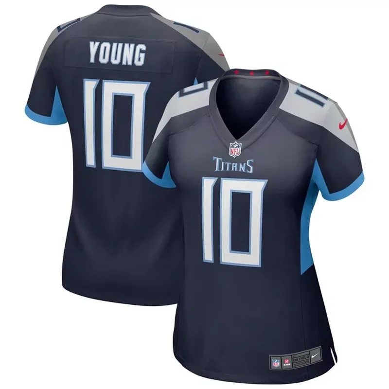Vince Young Tennessee Titans Womens Game Retired Player Jersey Navy
