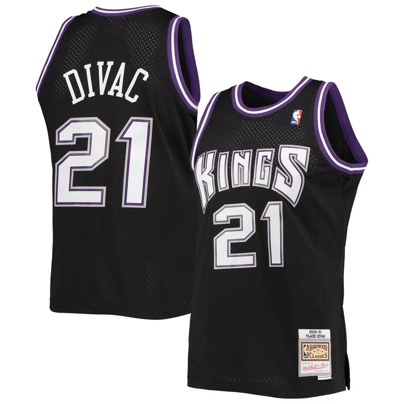 Peja Stojakovic Sacramento Kings 2000-01 Hardwood Classics Jersey - Black NBA - Image 4