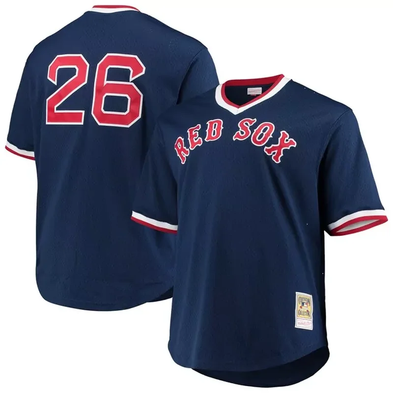 Wade Boggs Boston Red Sox Cooperstown Collection Mesh Batting Practice Jersey Navy