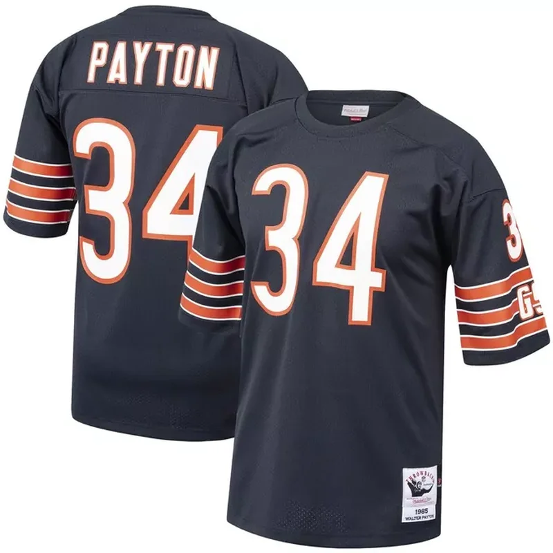 Walter Payton Chicago Bears 1985 Throwback Retired Player Jersey Navy