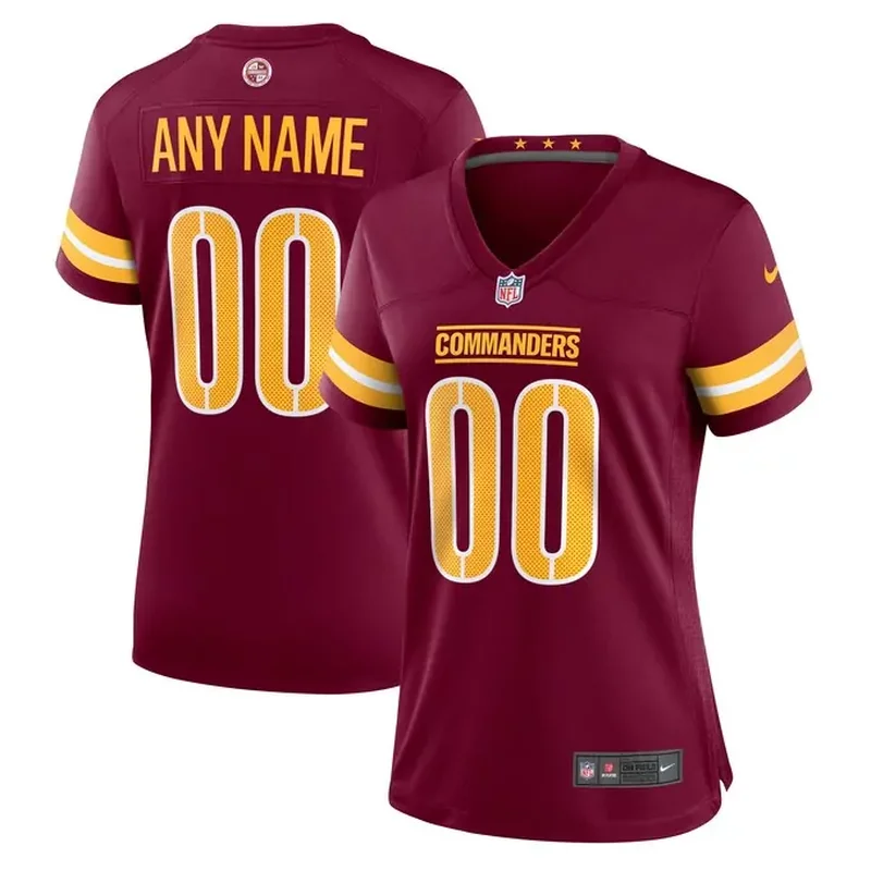 Washington Commanders Womens Game Custom Player Jersey Burgundy