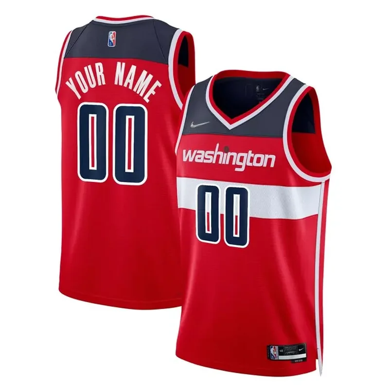 Washington Wizards 2021/22 Diamond Custom Jersey Icon Edition Red