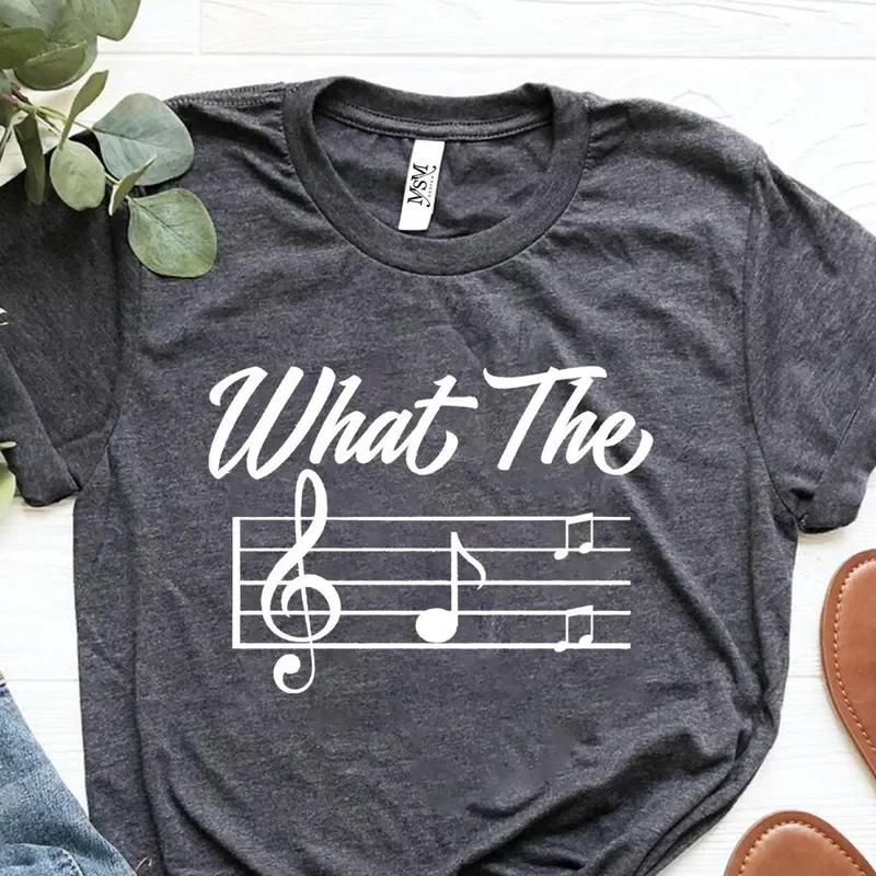 What The F Musical Note Musician Pianist Music T-Shirt Hoodie Sweater Lover Tshirt Piano Funny Sarcastic Novelty Gift