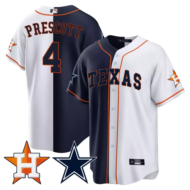 White Navy Yordan lvarez Split Astros Cowboys Cool Base Jersey All Stitched - Image 4