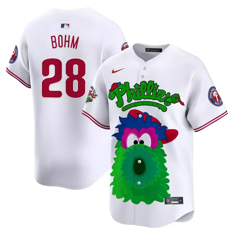 White Alec Bohm Unisex Phillies Phanatic Vapor Premier Jersey V2 Printed