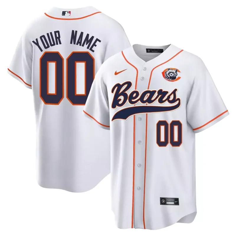 White Bears Throwback Baseball Custom Jersey All Stitched