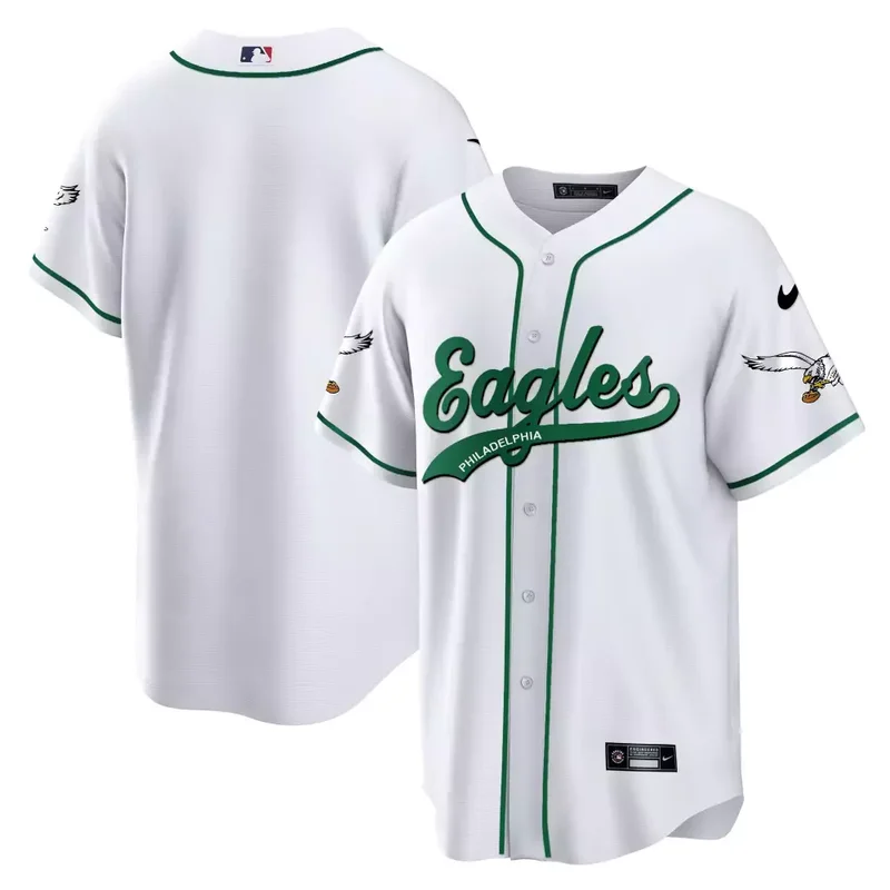 White Darius Slay Jr Eagles Kelly Green Baseball Jersey All Stitched - Image 2