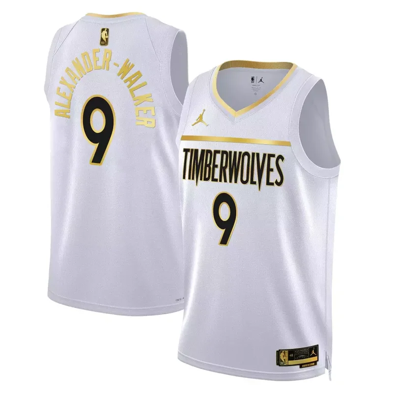 White Gold Karl Anthony Towns Minnesota Timberwolves Swingman Jersey All Stitched - Image 3