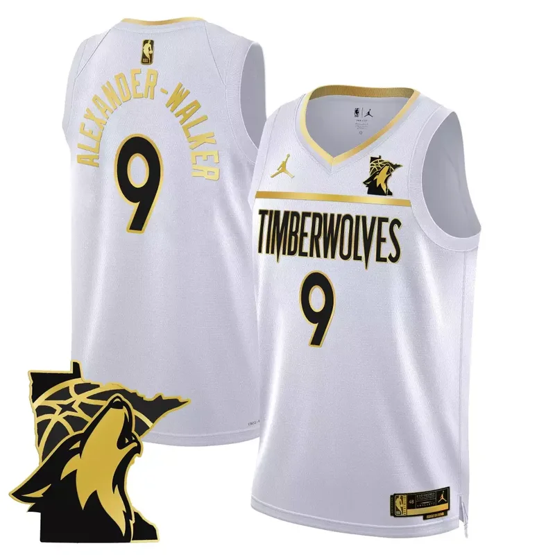White Gold Karl Anthony Towns Minnesota Timberwolves Swingman Jersey Minnesota Patch All Stitched - Image 3