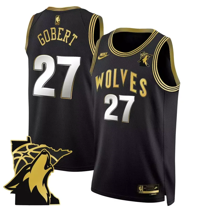 White Gold Karl Anthony Towns Minnesota Timberwolves Swingman Jersey V2 Minnesota Patch All Stitched - Image 5