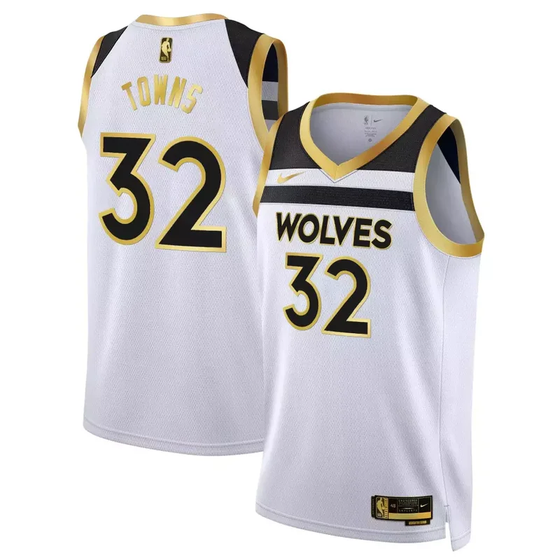 White Gold Rudy Gobert Minnesota Timberwolves Swingman Jersey V3 All Stitched - Image 3
