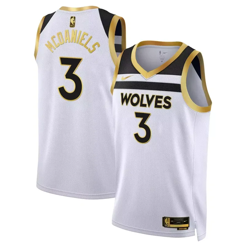 White Gold Rudy Gobert Minnesota Timberwolves Swingman Jersey V3 All Stitched - Image 4