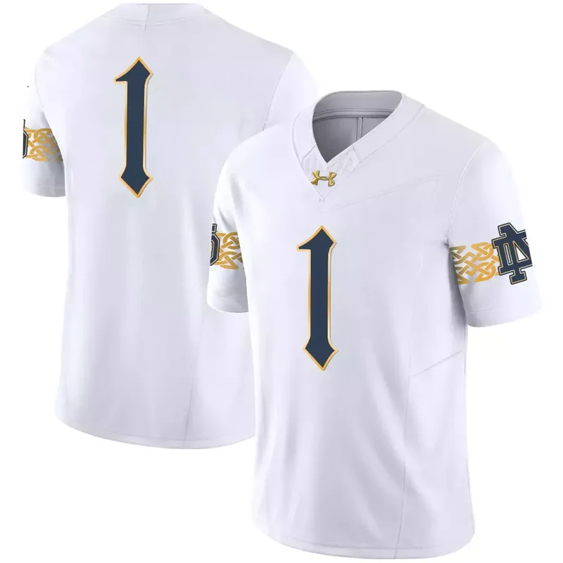 White Jack Kiser Notre Dame Fighting Irish 2024 Vapor Limited Jersey V2 All Stitched - Image 4