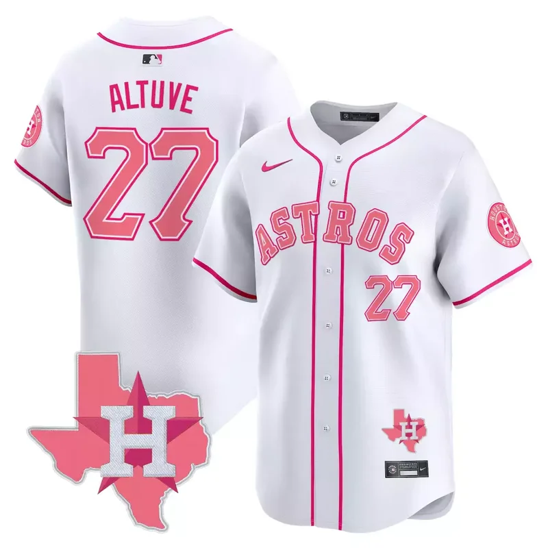 White Jeremy Pena Unisex Astros Bubblegum Pink Vapor Premier Limited Jersey V2 All Stitched - Image 5