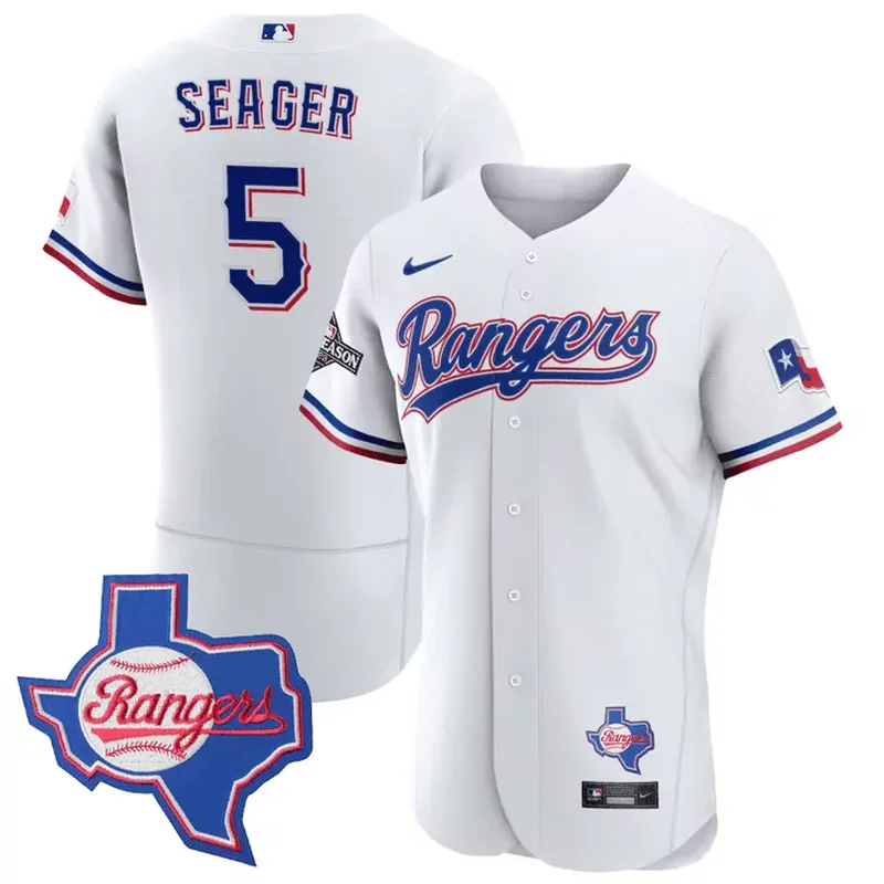 White Jos Leclerc Texas Rangers Texas State Patch Jersey All Stitched - Image 2