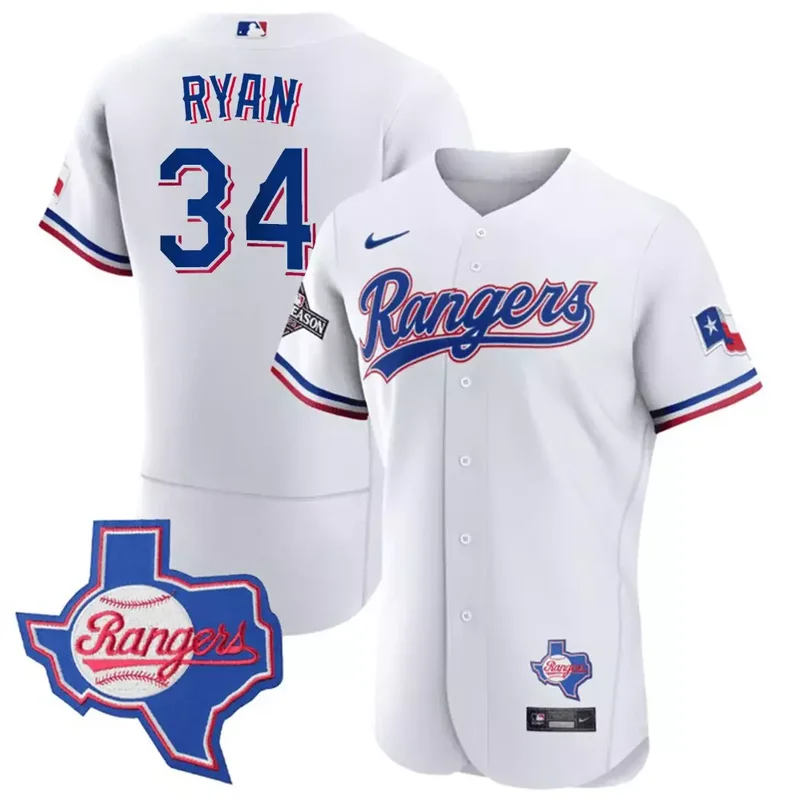 White Jos Leclerc Texas Rangers Texas State Patch Jersey All Stitched - Image 5