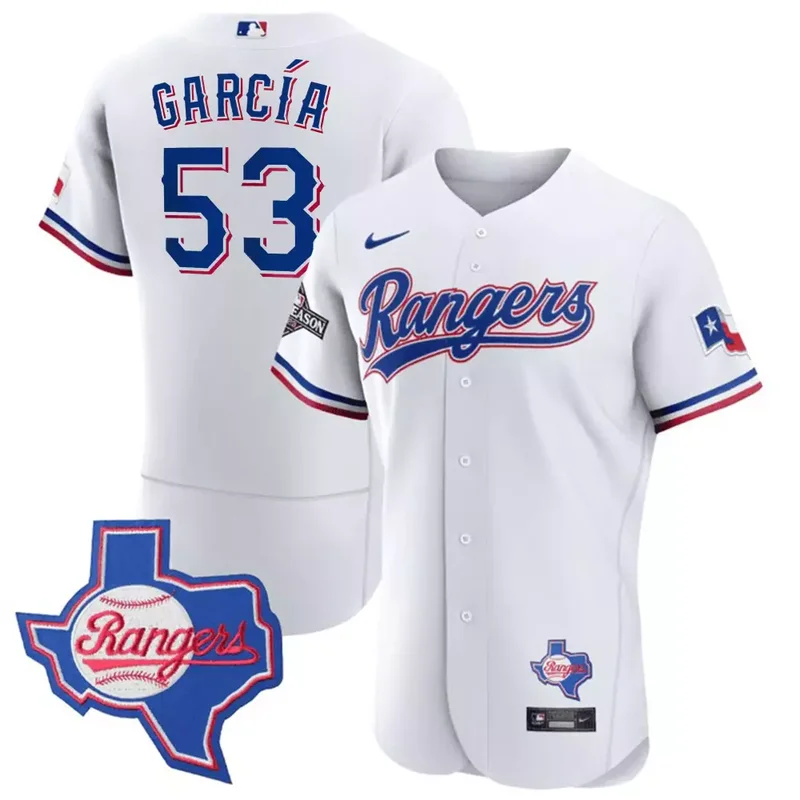 White Jos Leclerc Texas Rangers Texas State Patch Jersey All Stitched - Image 3