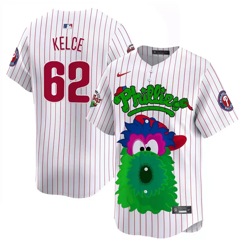 White Pinstripe J T Realmuto Unisex Phillies Phanatic Vapor Premier Jersey V2 Printed - Image 2