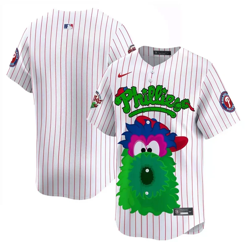 White Pinstripe J T Realmuto Unisex Phillies Phanatic Vapor Premier Jersey V2 Printed - Image 5