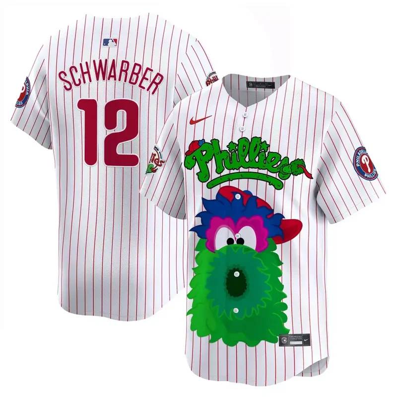 White Pinstripe J T Realmuto Unisex Phillies Phanatic Vapor Premier Jersey V2 Printed - Image 3